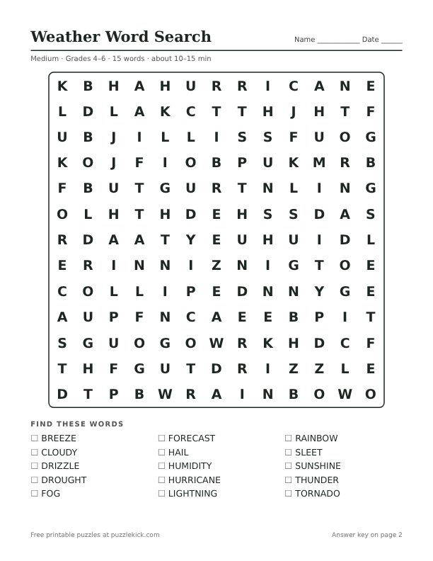 Preview of today’s word search